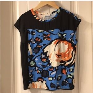 Anthropologie floral flap tee